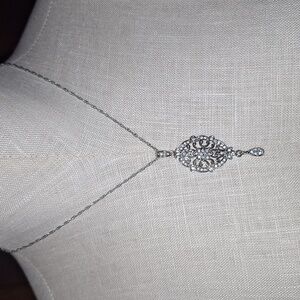 Cookie Lee Elegant Baroque Wire Wrapping Design Tear Drop  Necklace